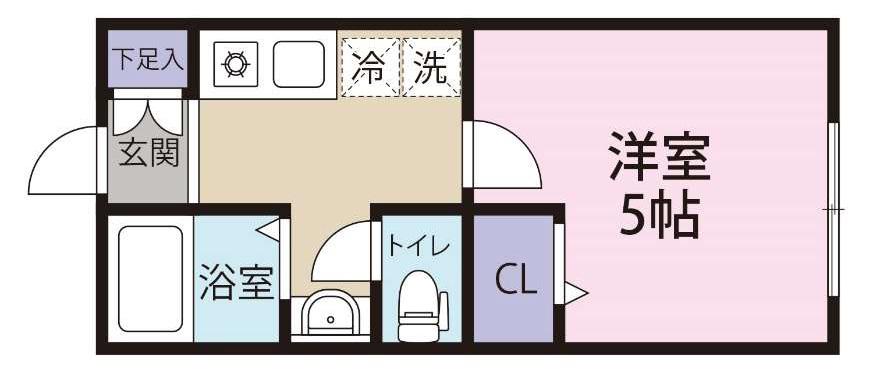 PREMIER COURT 原木中山(1K/3階)の間取り写真