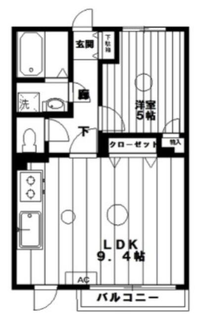 アメニティプラザ(1LDK/3階)の間取り写真