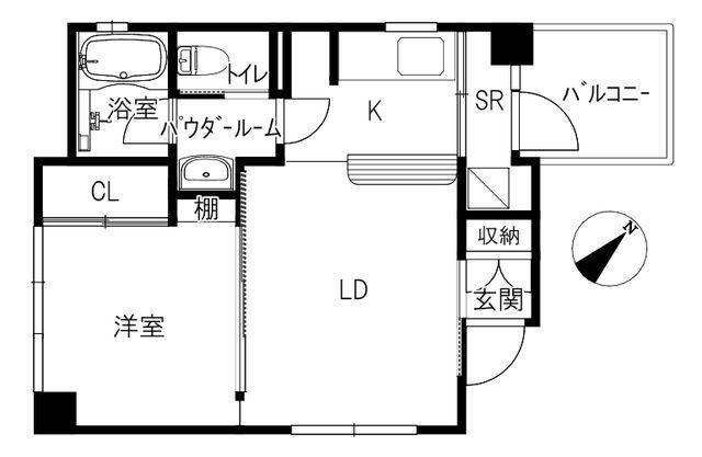 BARCINOII(1LDK/2階)の間取り写真