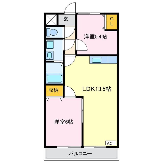 GARDEN SITE15(2LDK/2階)の間取り写真