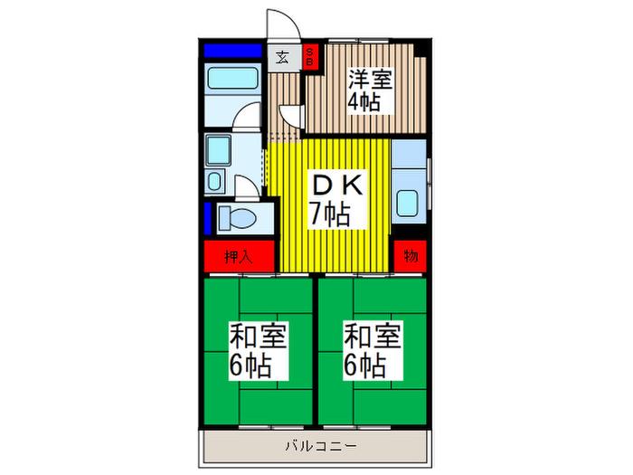 ルミナール和希(3DK/4階)の間取り写真