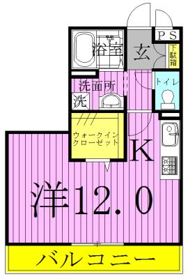 アピテ・プレミール(ワンルーム/3階)の間取り写真