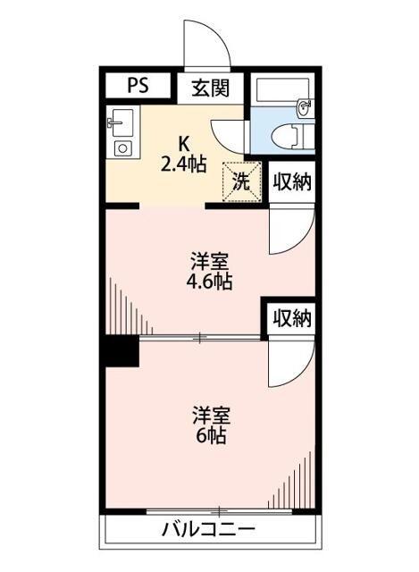 戸田宝マンション(2K/3階)の間取り写真