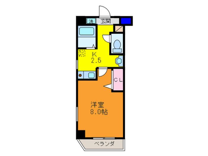 MPLAZA高井田(1K/5階)の間取り写真