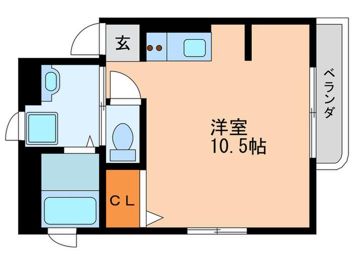 プリマヴェーラ2F(ワンルーム/2階)の間取り写真