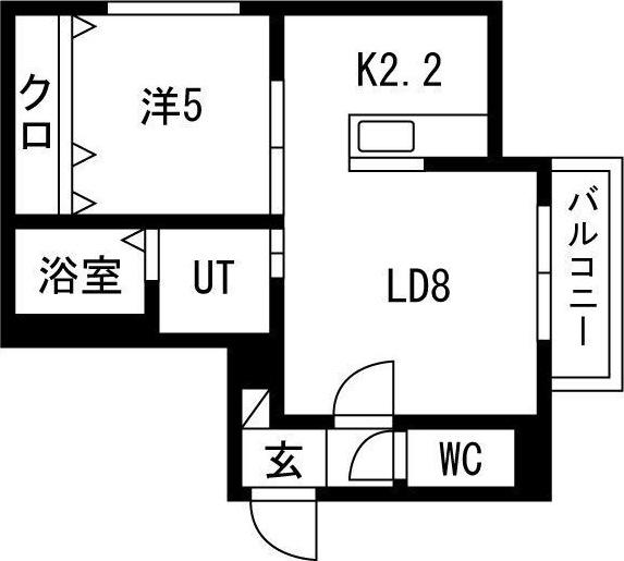 MTガーデンイースト III(1LDK/4階)の間取り写真