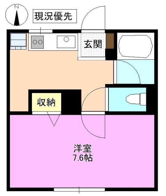 原田アパート(1K/1階)の間取り写真