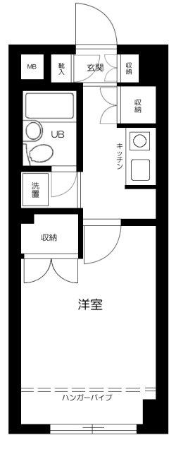 ガラステージ中野(1K/3階)の間取り写真