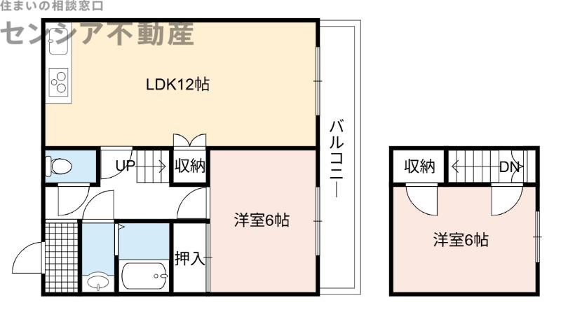 グランドピュア90(2LDK/7階)の間取り写真