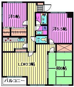 コート南浦和(3LDK/3階)の間取り写真
