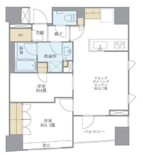 BRILLIA日本橋三越前(2LDK/6階)の間取り写真