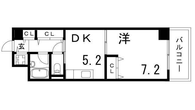 プエンテ21(1DK/3階)の間取り写真
