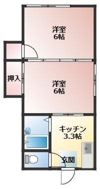 さつま町広瀬 2K(2K/1階)の間取り写真