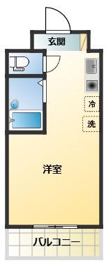 アックス横浜戸塚(1K/5階)の間取り写真