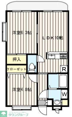 アークパレス新横浜(2LDK/3階)の間取り写真