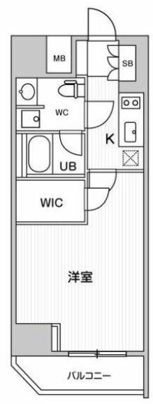 ALTERNA恵比寿(1K/10階)の間取り写真