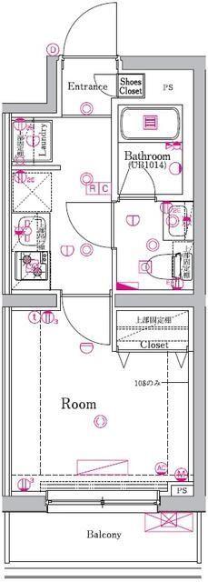 AZEST金町(1K/1階)の間取り写真