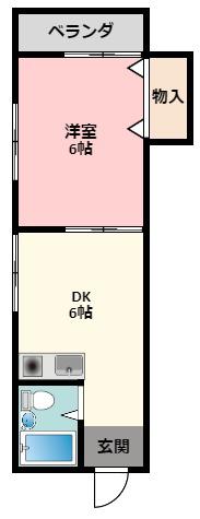 三光マンション(1DK/1階)の間取り写真