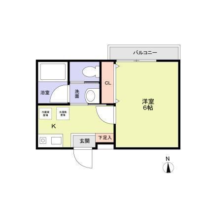 ARGIONE高島平(1K/2階)の間取り写真