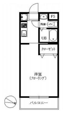 リバティ高砂六番館(1K/8階)の間取り写真