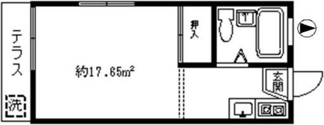 アビテ上石神井(ワンルーム/1階)の間取り写真