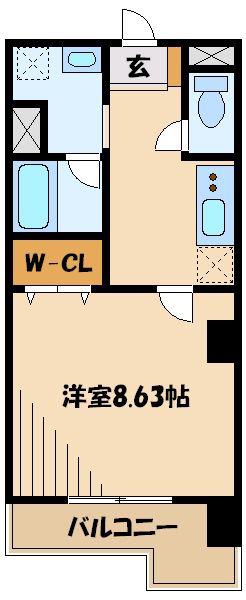 ROYS(1K/3階)の間取り写真