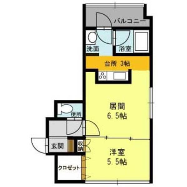 ノンナ ミーア(1LDK/8階)の間取り写真