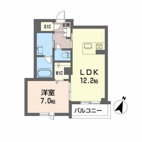 ル・リアンTKS(1LDK/3階)の間取り写真