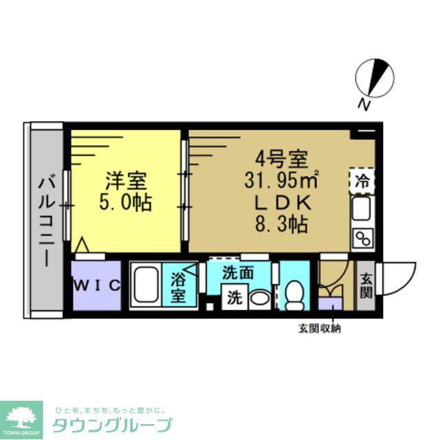 AJ南行徳ノース(1LDK/3階)の間取り写真