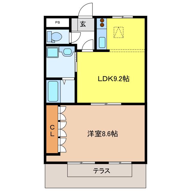 プリマメゾン(1LDK/1階)の間取り写真