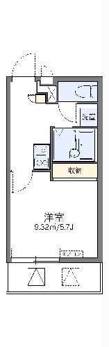 レオパレスアトレ(1K/2階)の間取り写真