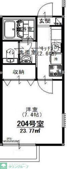 パナソフィア(1K/2階)の間取り写真