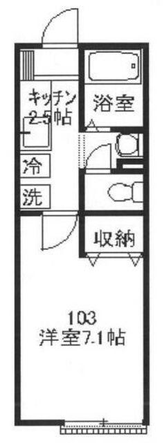 エスペラント(1K/1階)の間取り写真