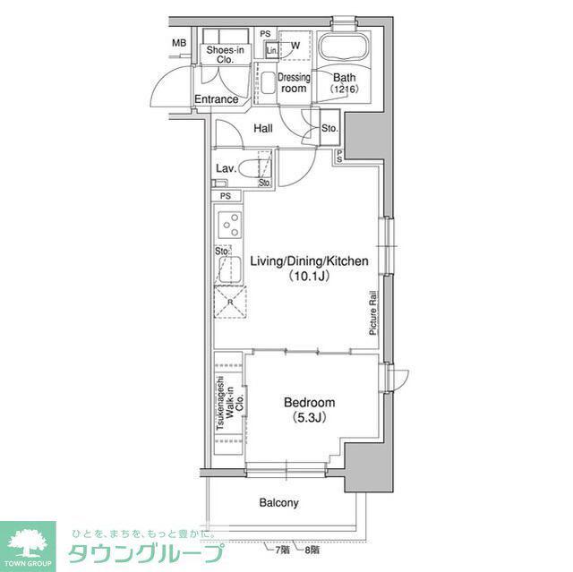 ブリリアンクラス高円寺(1LDK/7階)の間取り写真