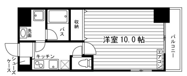 CASA FELICE(1K/8階)の間取り写真