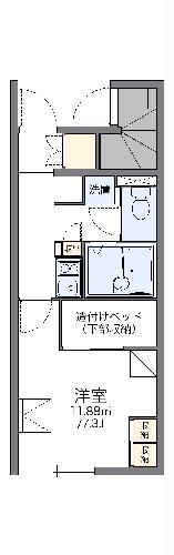 レオパレスアーク(1K/1階)の間取り写真