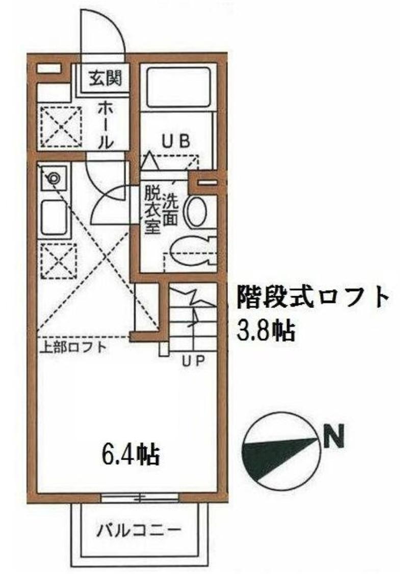 ハーミットクラブハウス山手・本郷町(ワンルーム/1階)の間取り写真
