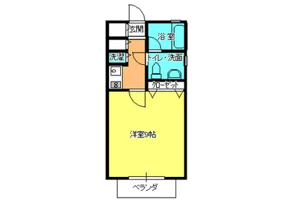 グランメゾン(1K/2階)の間取り写真