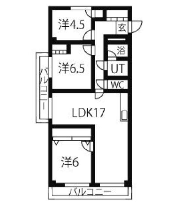 STプラザ御器所(3LDK/5階)の間取り写真