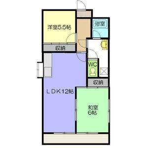 第3田中ビル(2LDK/4階)の間取り写真