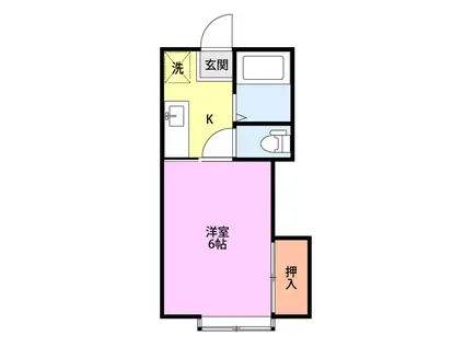 アイビーハウス(1K/2階)の間取り写真