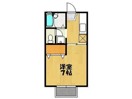 セジュール東光台C棟(1K/1階)の間取り写真