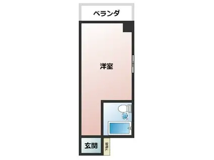 ウェルネスコート コスモス(ワンルーム/3階)の間取り写真