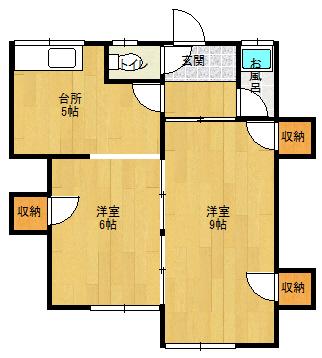 三和荘(3DK/1階)の間取り写真