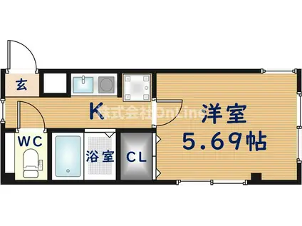 ハイツセリオ(1K/1階)の間取り写真