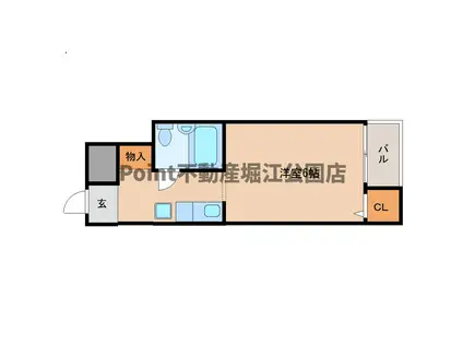 シティハイツスミ(1K/2階)の間取り写真