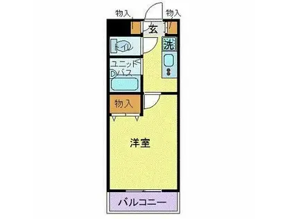 プレール・ドゥーク東京ベイ(1K/9階)の間取り写真