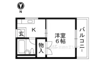 リュイール樋口(1K/1階)の間取り写真