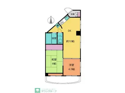 メゾン・ド・リーフ(2DK/3階)の間取り写真