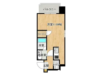 ステラ11(ワンルーム/11階)の間取り写真